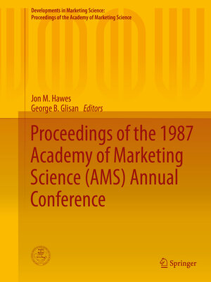 cover image of Proceedings of the 1987 Academy of Marketing Science (AMS) Annual Conference